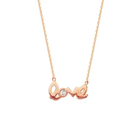 14K DIAMOND LOVE NECKLACE