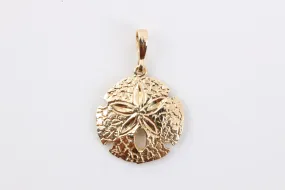 14k Yellow Gold Sand Dollar Pendant (3.43g.)