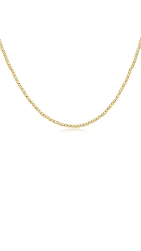 15'' CHOKER CLASSIC GOLD 2MM BEAD