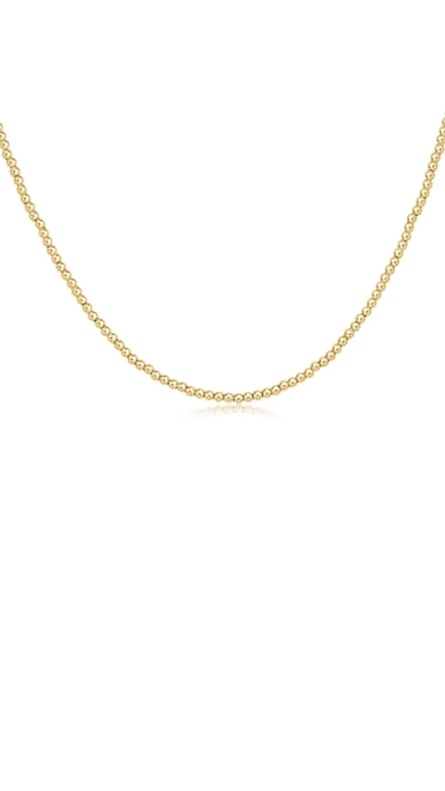 15'' CHOKER CLASSIC GOLD 2MM BEAD