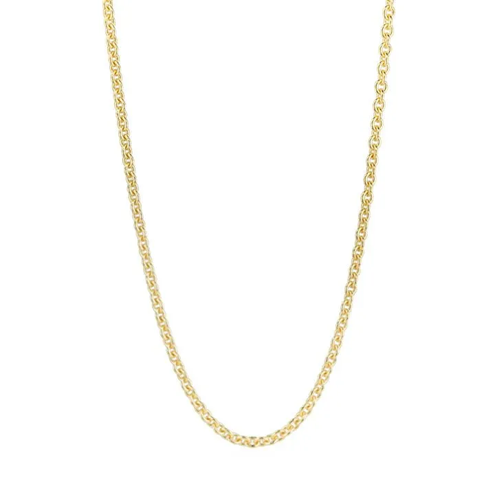 18K Gold Medium Weight Cable Chain - 16