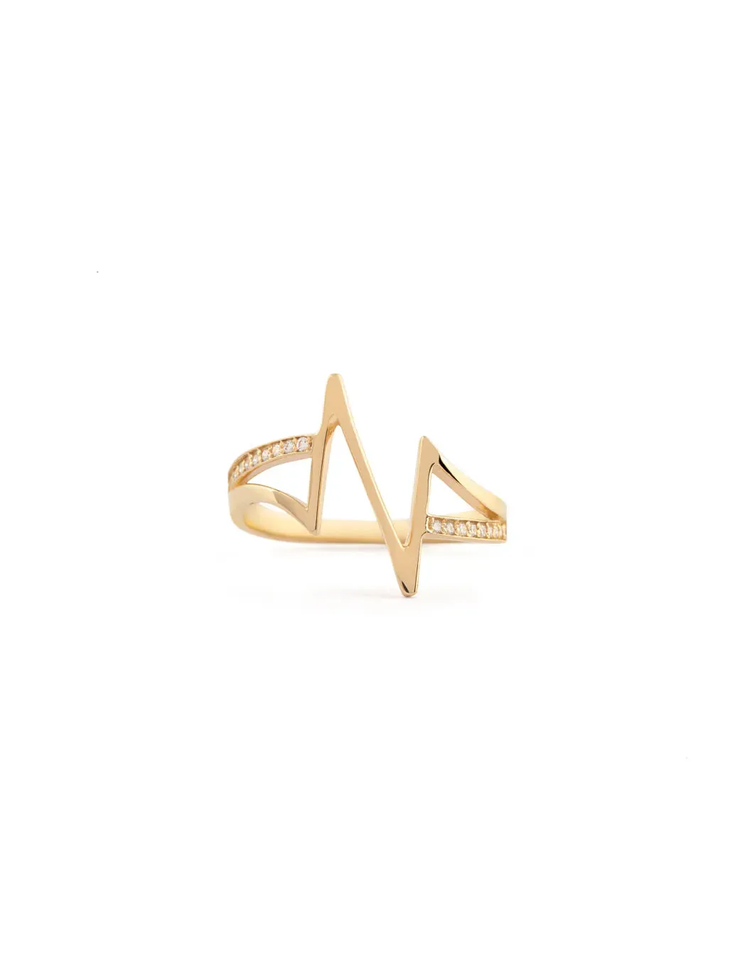 18K Gold Pulse Diamond Ring