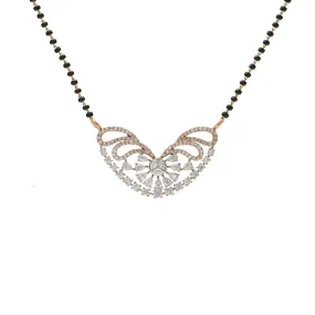 18K Rose Gold 0.95ct Diamond Mangalsutra Necklace