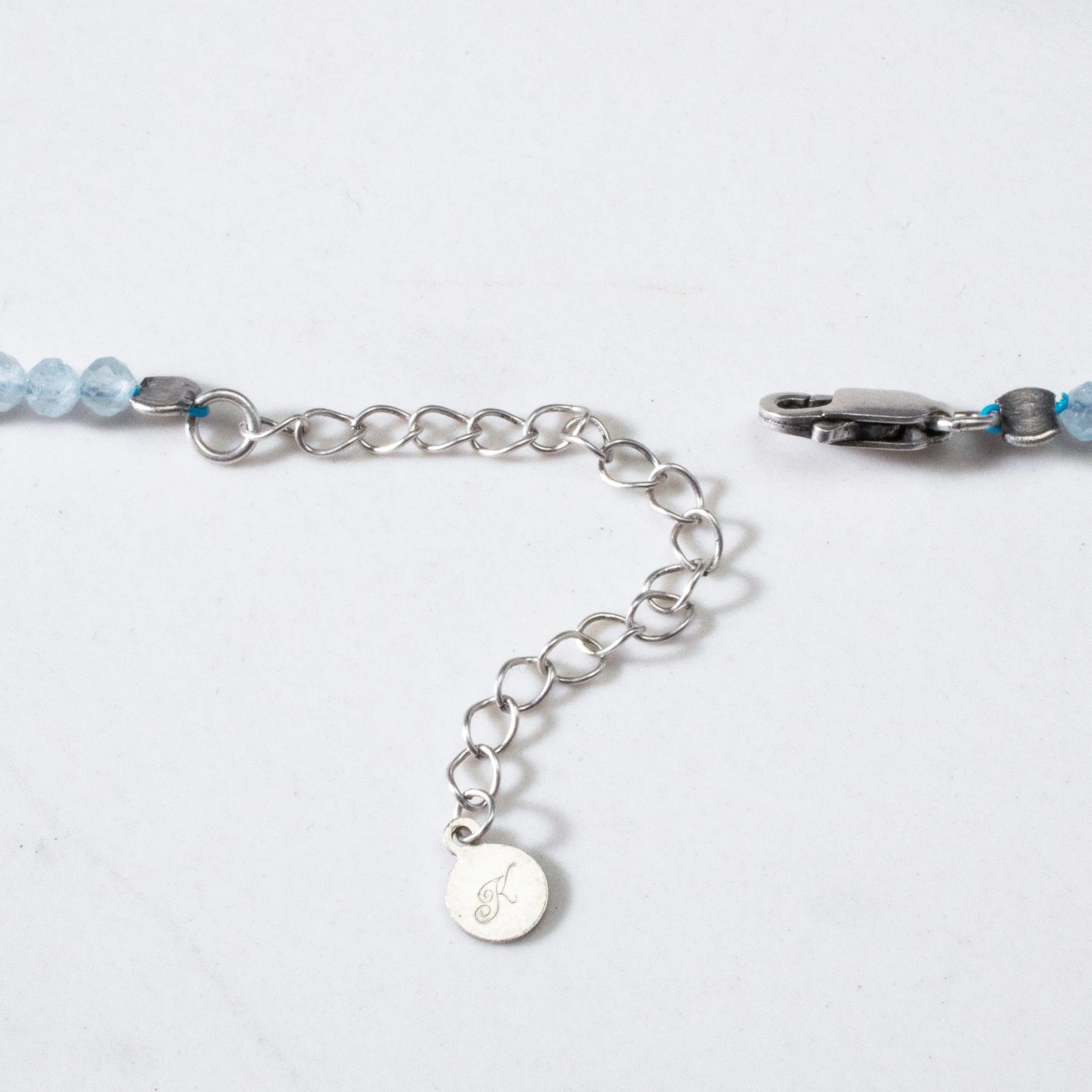 3mm Aquamarine Faceted 31 Necklace / Multi Wrap Bracelet