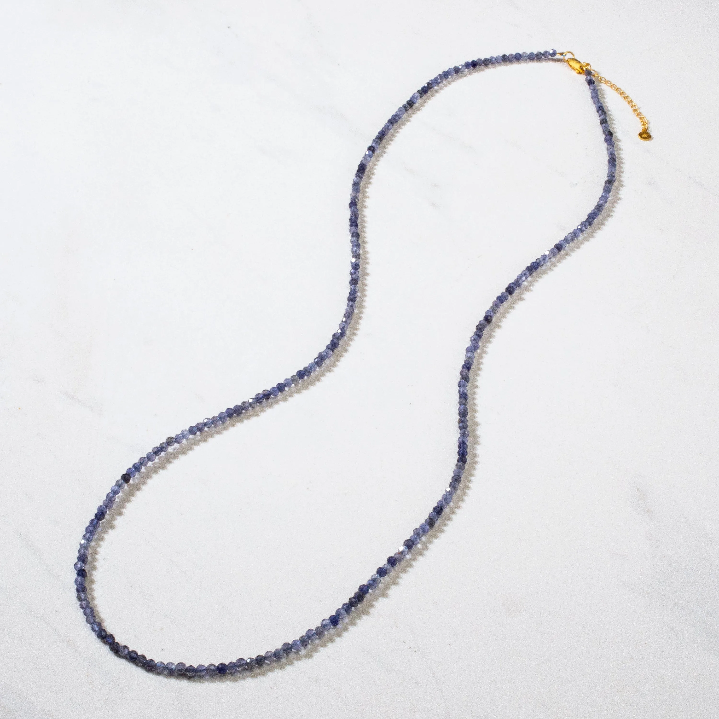 3mm Iolite Faceted 31 Necklace / Multi Wrap Bracelet