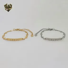 (4-4136) Stainless Steel - 5m Religious Link Bracelet.