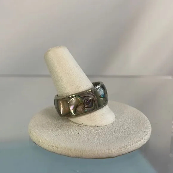 AbaloneSterling Band Ring