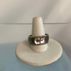 AbaloneSterling Band Ring