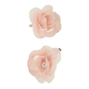 Accessorize London Girls Pink Flower Hair Clips 2-Pack