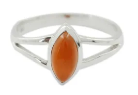 Aesthetic Gem Red Onyx 925 Sterling Silver Rings Indian Bridal Jewelry