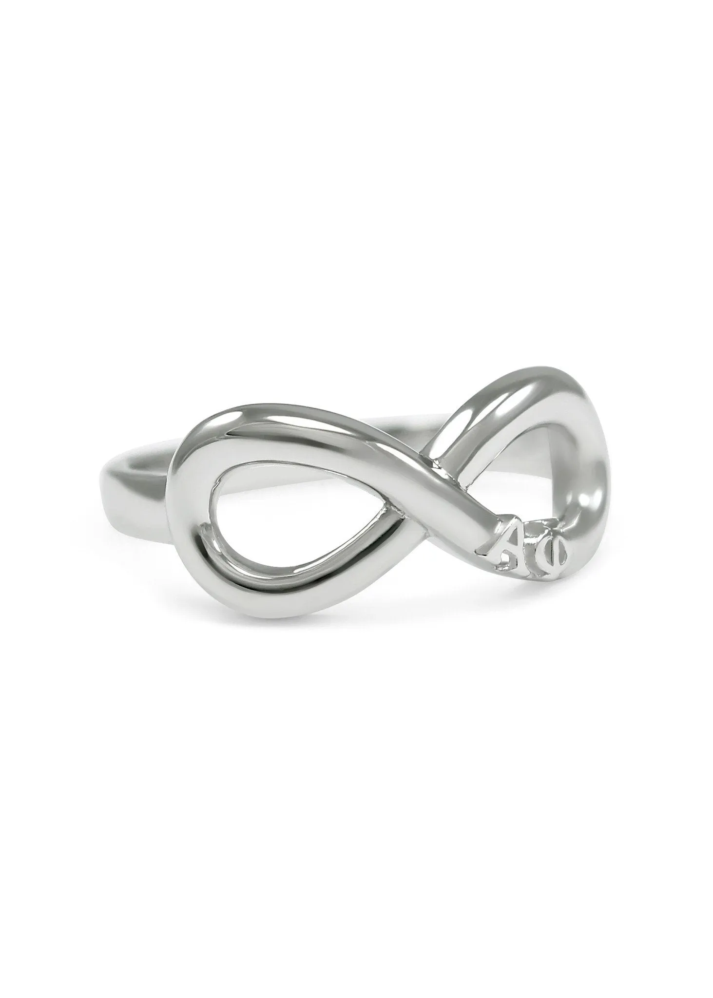 Alpha Phi Sterling Silver Infinity Ring