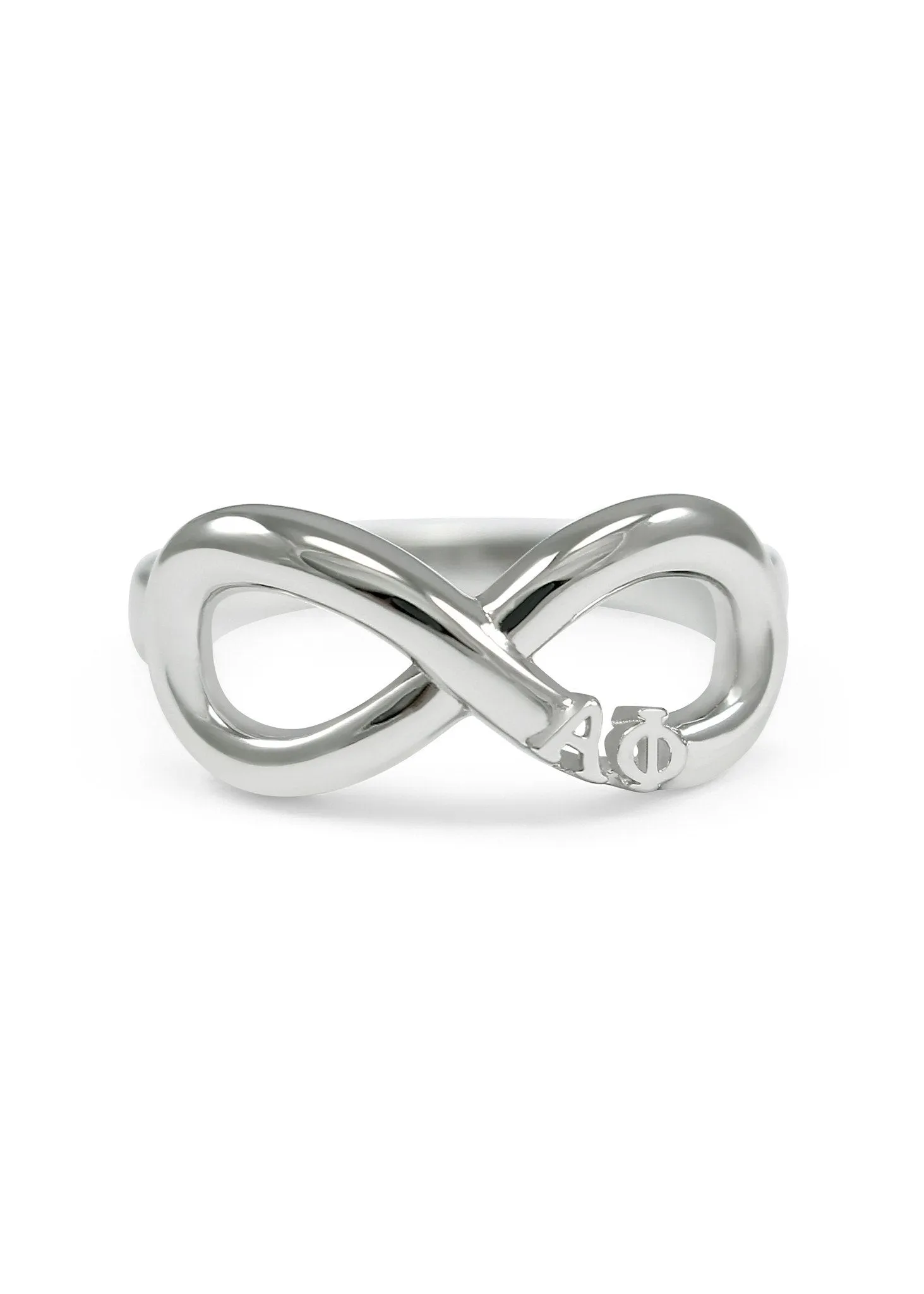 Alpha Phi Sterling Silver Infinity Ring