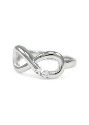 Alpha Phi Sterling Silver Infinity Ring