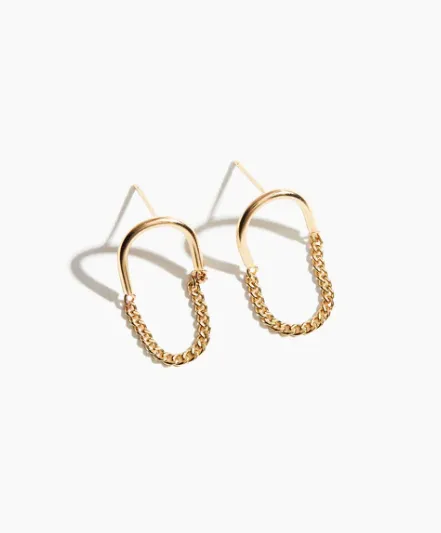 Arc Chain Earrings