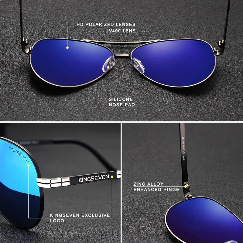 Ashore Shop New Design Aviation Alloy Frame HD Polarized Sunglasses For Men UV400 Protection