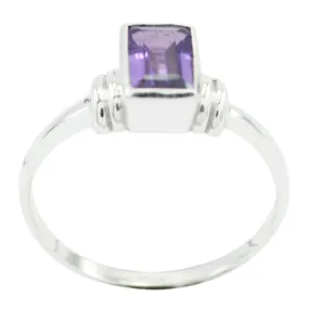 Attractive Gemstones Amethyst Solid Silver Ring Buy Jewelry Online