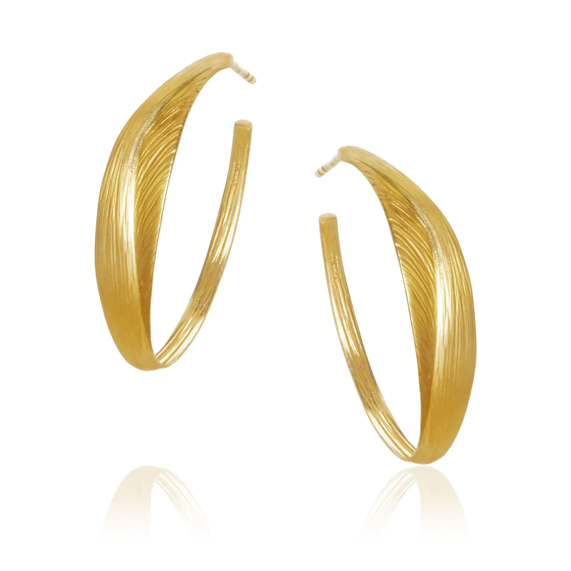 Aura 18K Gold Hoops