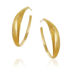 Aura 18K Gold Hoops