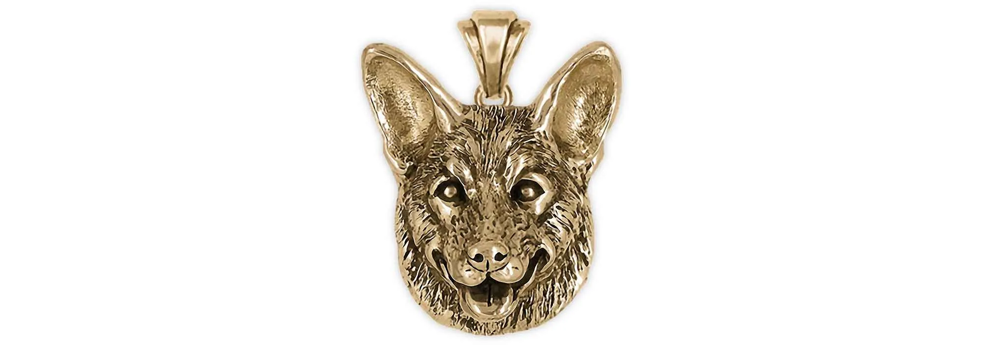 Australian Cattle Dog Pendant 14k Gold Vermeil Handmade Australian Cattle Dog Jewelry  CTD1-PVM