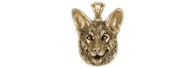 Australian Cattle Dog Pendant 14k Gold Vermeil Handmade Australian Cattle Dog Jewelry  CTD1-PVM