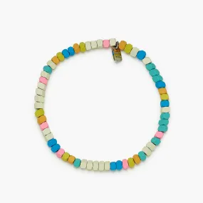 Bahama Bead Stretch Bracelet in Silver Pura Vida