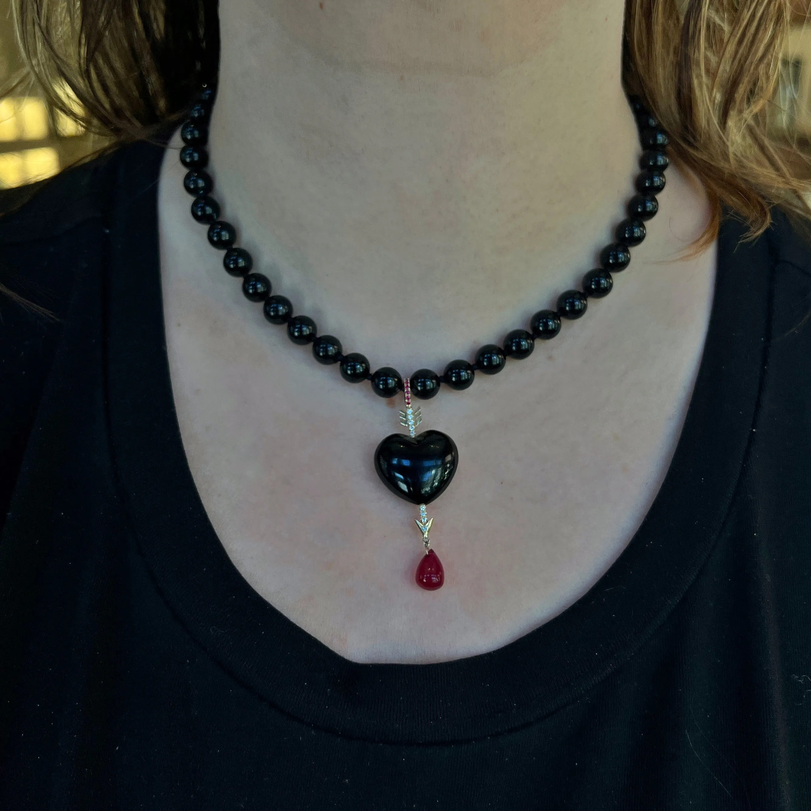 Black Heart Necklace