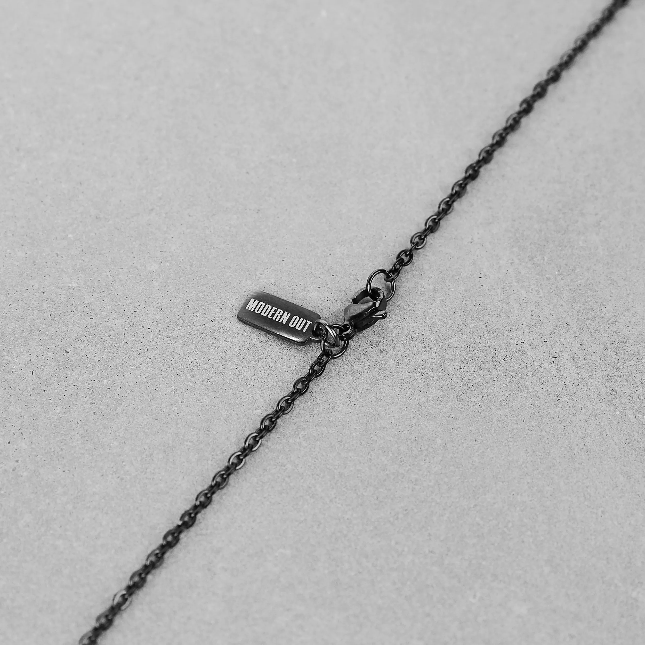 Bold Cross Necklace - Black