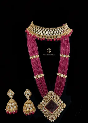 BR110 Melisa bridal set in rubies  ( READY TO SHIP)