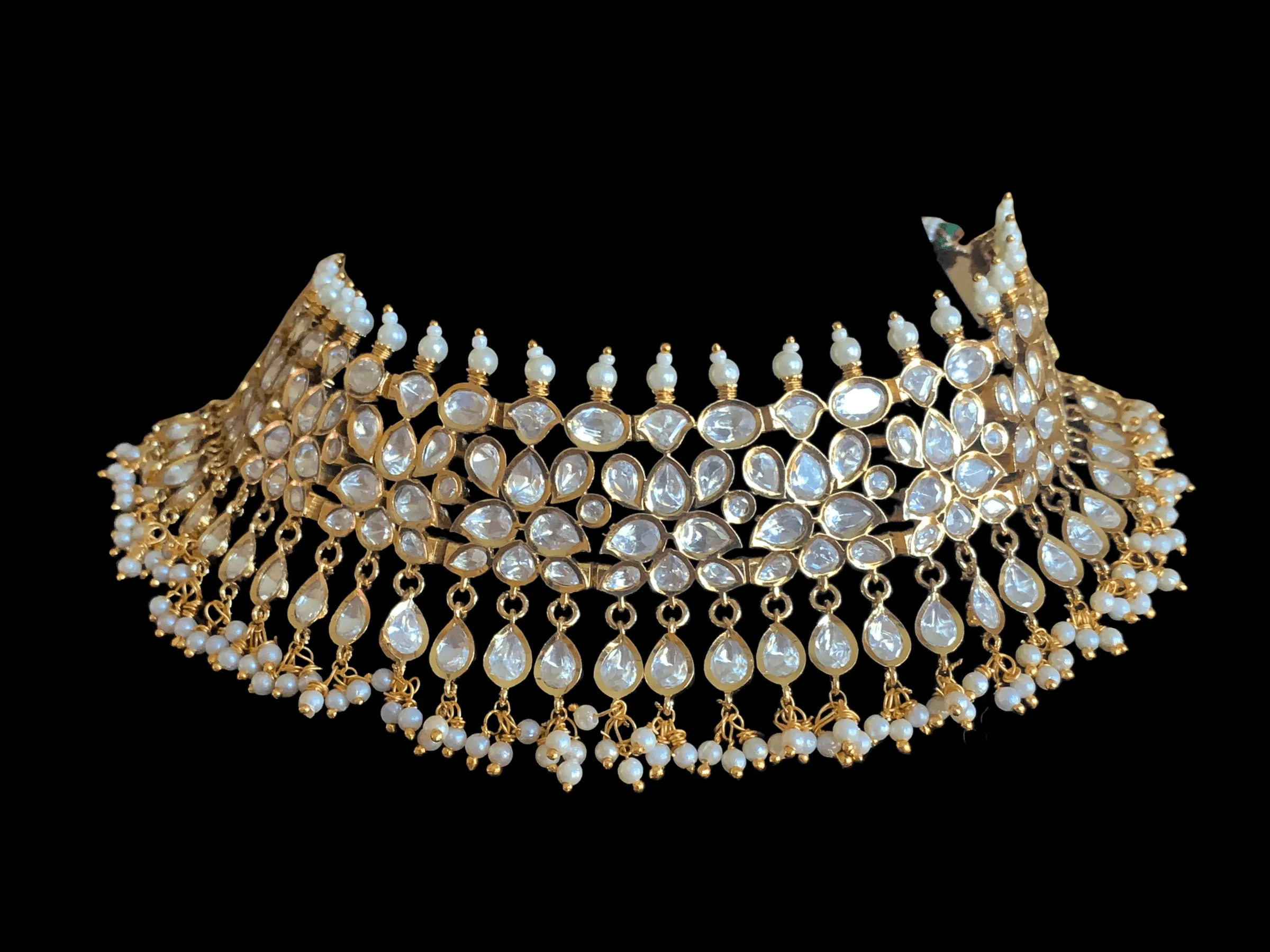 BR59   Kirti bridal choker with earrings ( READY TO SHIP)