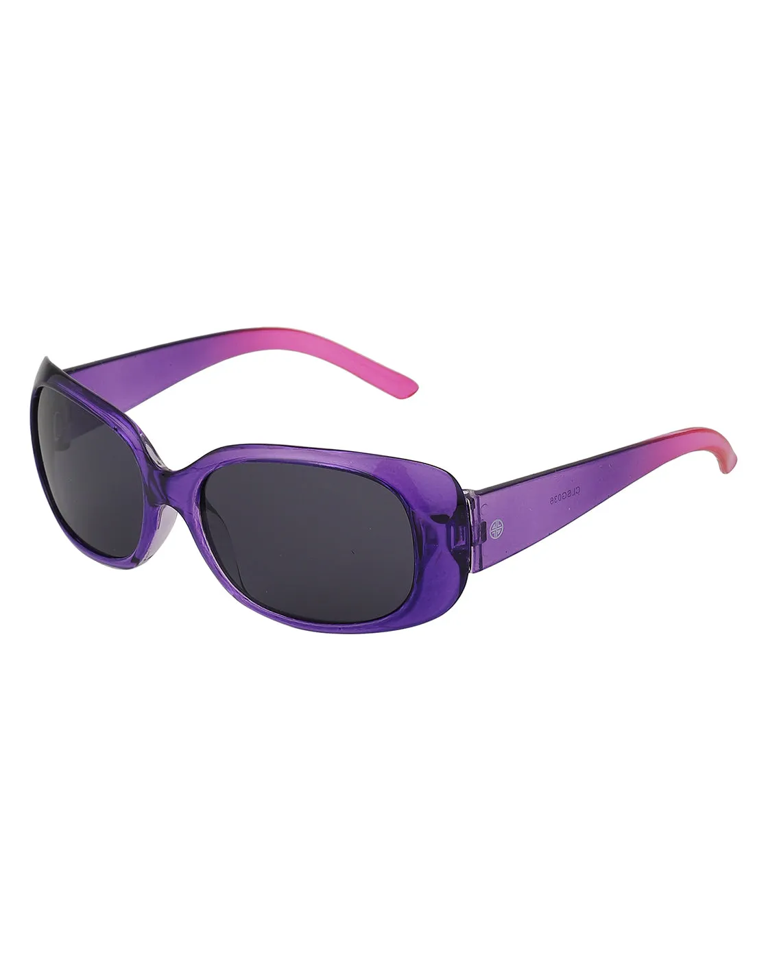 Carlton London Black Lens & Purple Oversized Sunglasses For Girl