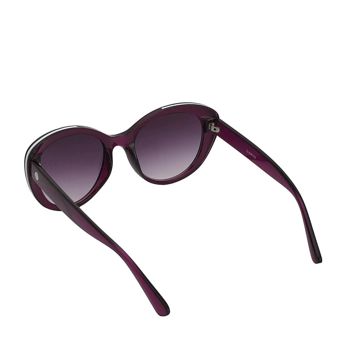 Carlton London Purple & White Toned Uv Protected Cateye Sunglasses For Women