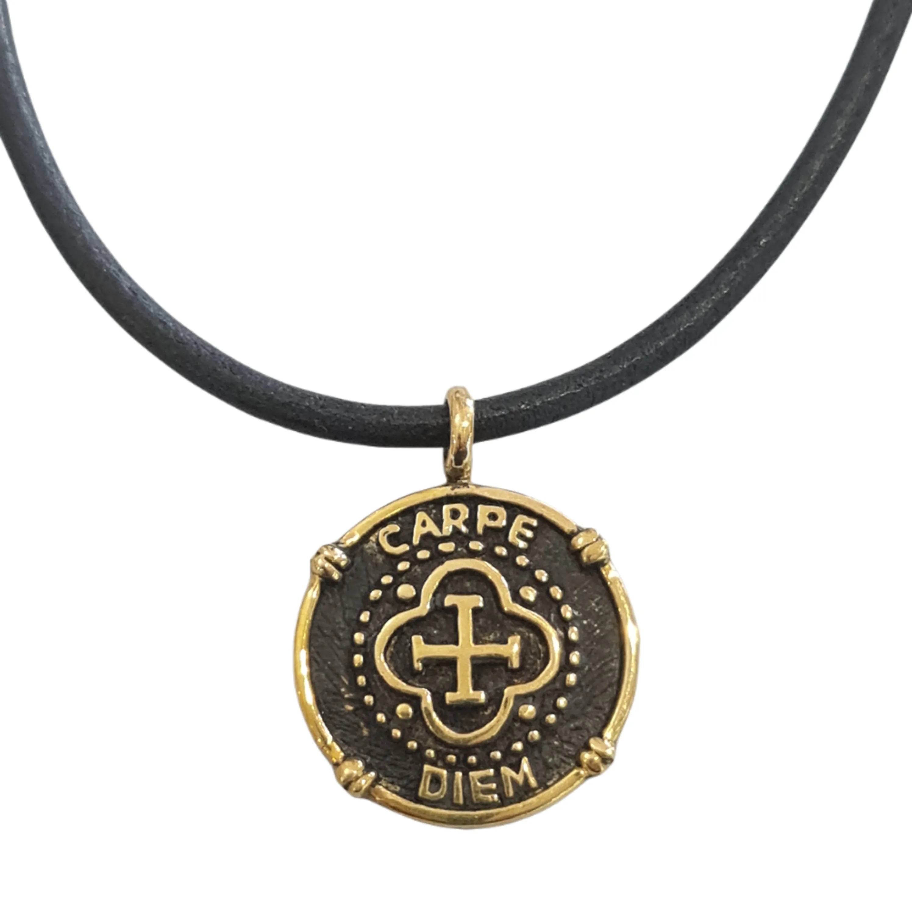 Carpe Diem Cross pendant necklace