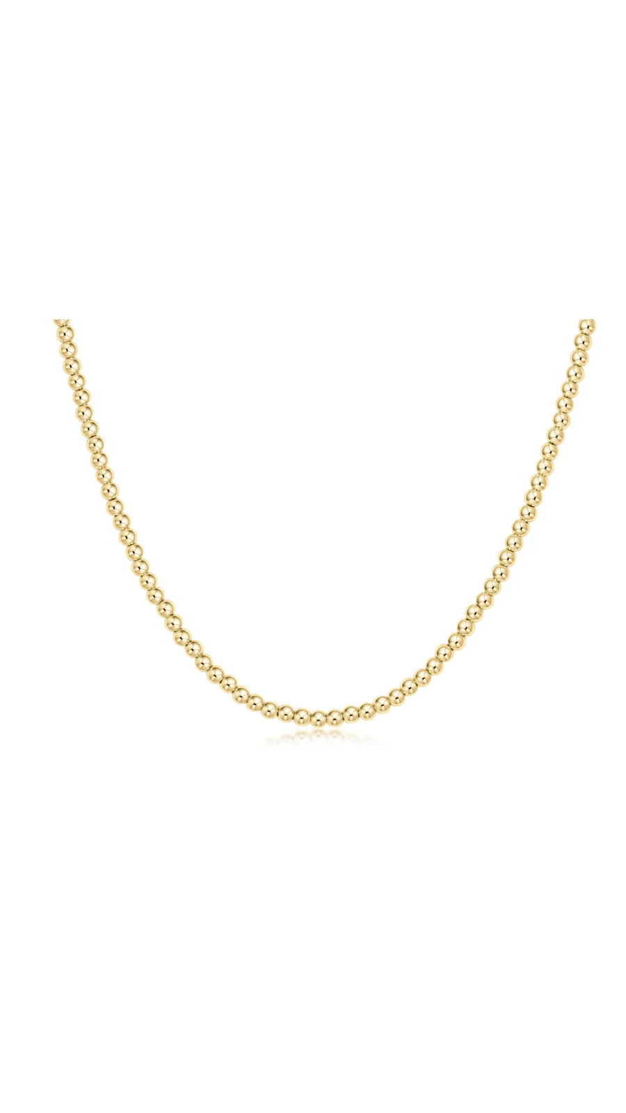 CHOKER CLASSIC GOLD 3MM BEAD