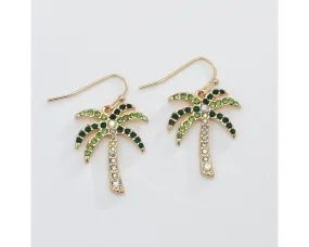 Crystal Palm Tree Earrings