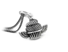 Cupcake Necklace - Silver