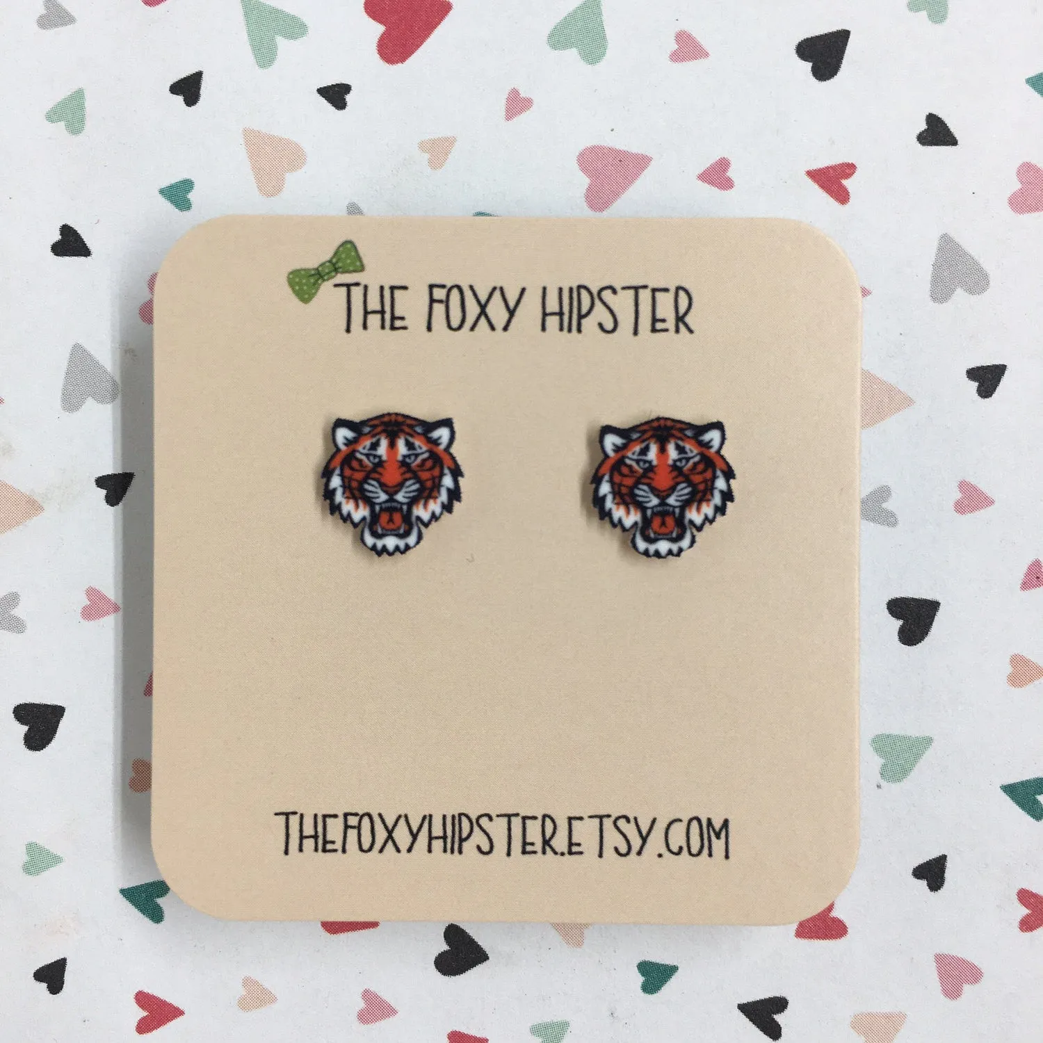 Detroit Tigers Inspired Stud Earrings