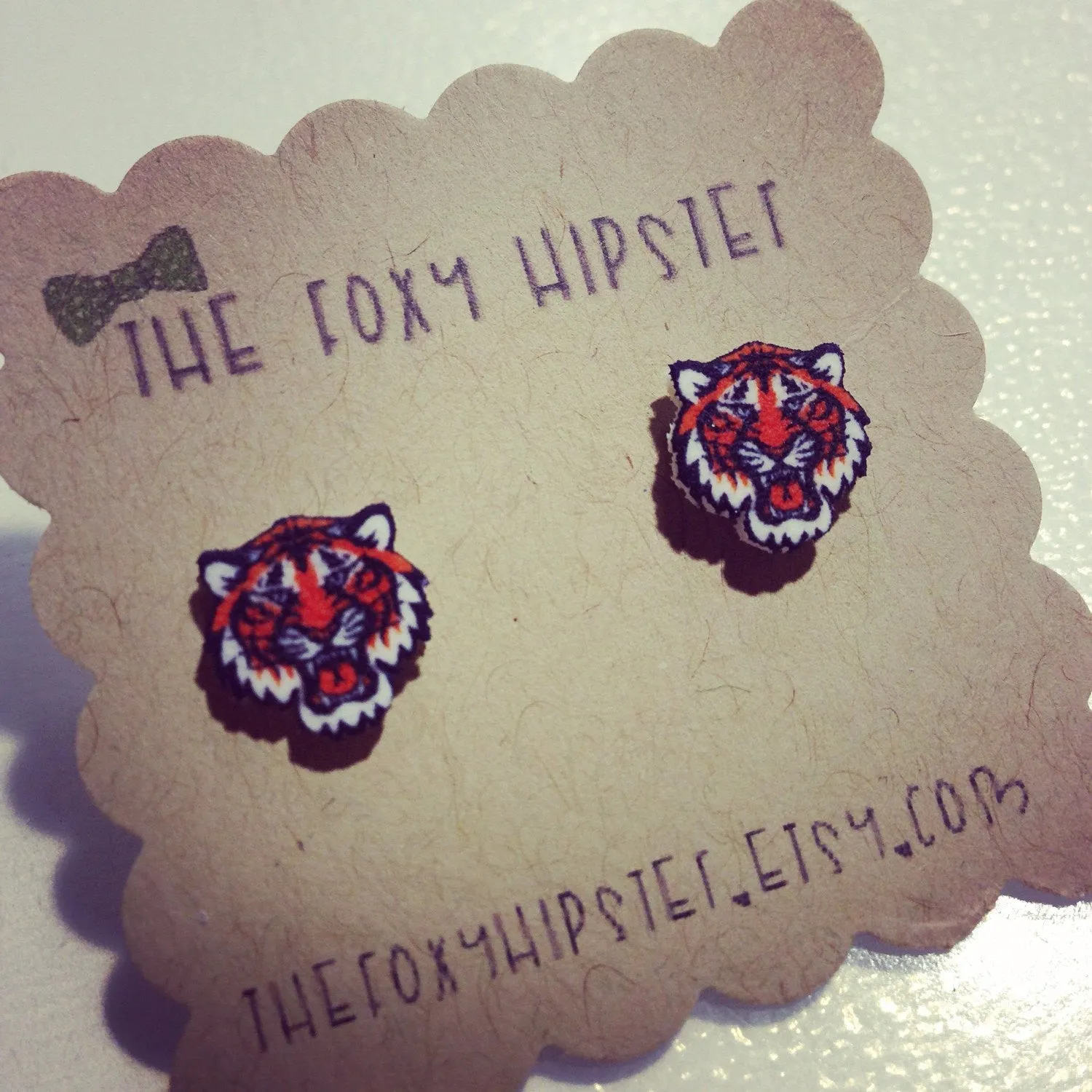 Detroit Tigers Inspired Stud Earrings