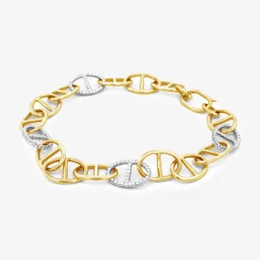 Diamond Anchor Link Bracelet