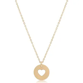 ENewton 16" Love Gold Disc Necklace