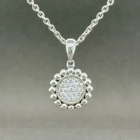 Estate Lagos SS 0.42ctw G-H/SI1 Diamond Caviar Spark Pendant