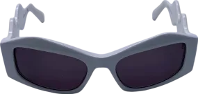 GCDS White Wave Temple Sunglasses One Size