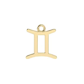 Gemini Zodiac Charm | 10k Yellow Gold