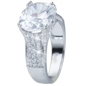 Geneva Ladies Rhodium Ring