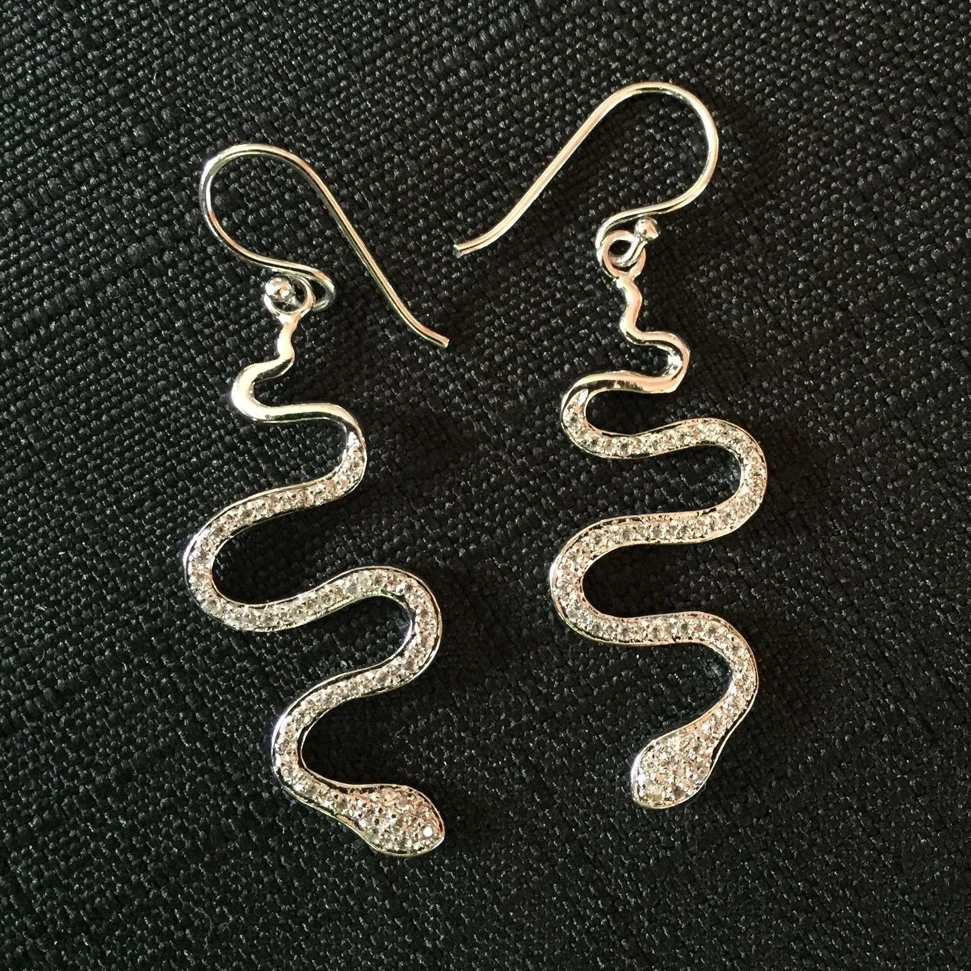 Glittering Serpent Earrings