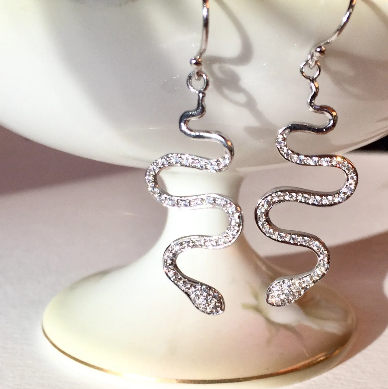 Glittering Serpent Earrings