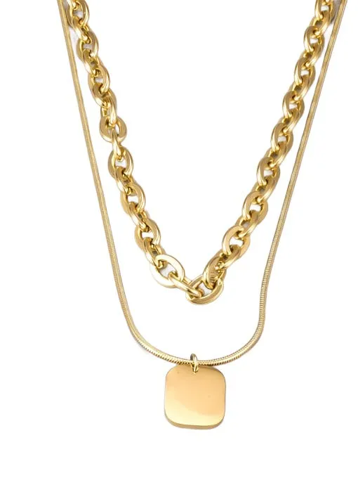 Gold Chain & Pendant Set