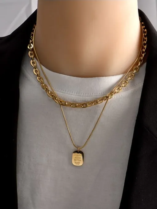 Gold Chain & Pendant Set