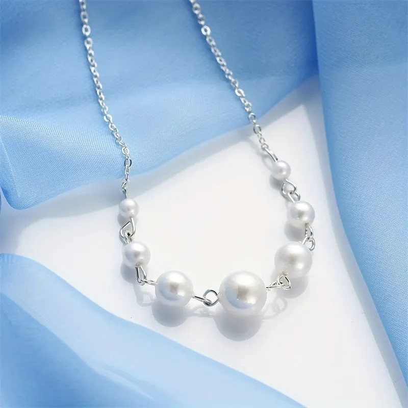 Gorgeous Baroque-Style Seven-Pearl Collarbone Necklace - Perfect Gift for Women & Girls!