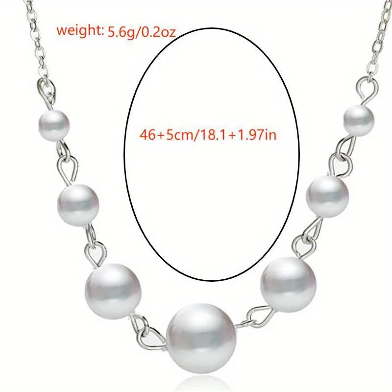 Gorgeous Baroque-Style Seven-Pearl Collarbone Necklace - Perfect Gift for Women & Girls!