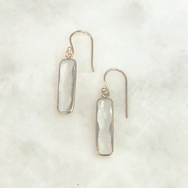 Green Amethyst Single Drop Hook Earrings